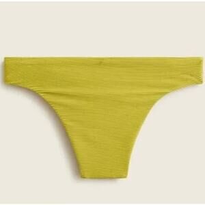 J. Crew Green Ribbed High Rise Cheeky Bikini Bottom Size XS